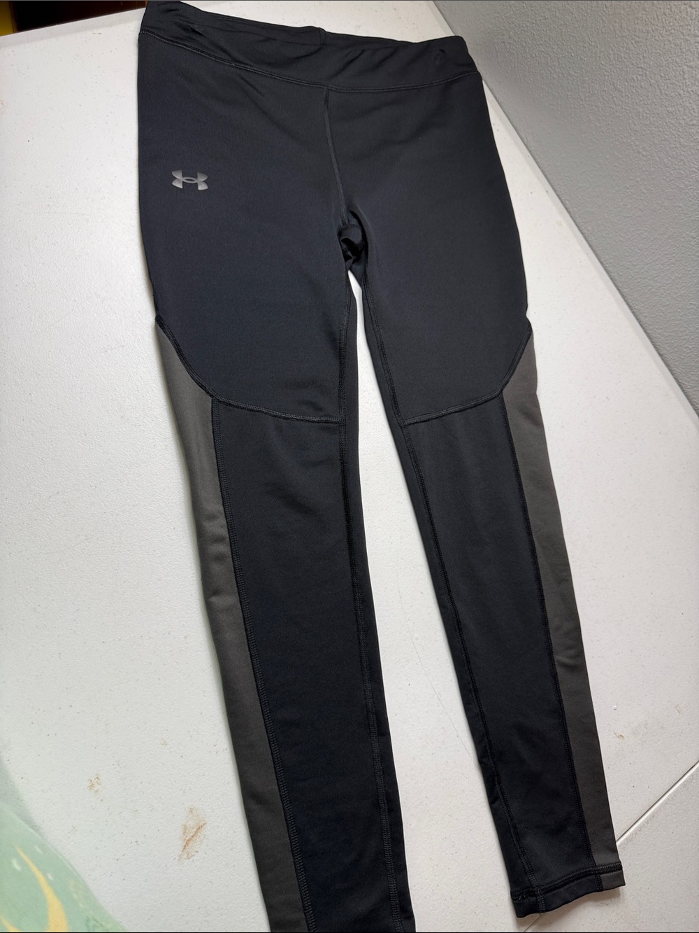 Under Armour Black Leggings with Gray Side Panels - Women